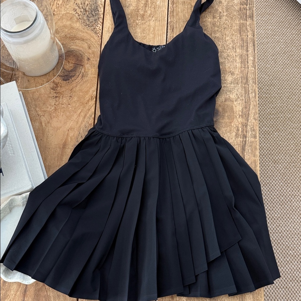 Aerie Black Sleeveless Tennis Dress